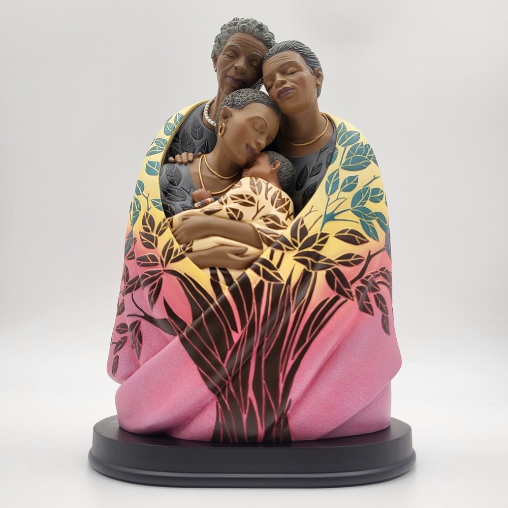 Keith Mallett Tree of Life African American Family Figurine Limited Edition COA